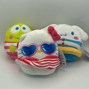 Squishmallows Sanrio Hello Kitty Plush Bundle Set 3 Cinnamorol Keroppi 6 In Gift